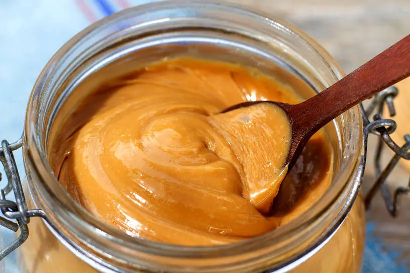 Closeup of Homemade Dulce de Leche by AuthenticFoodQuest