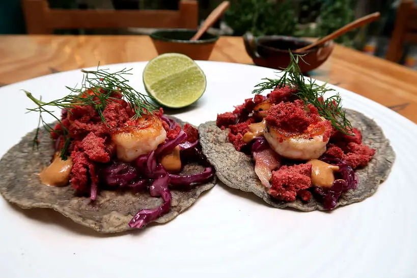 Shrimp Tacos El Tendajon by Authentic Food Quest