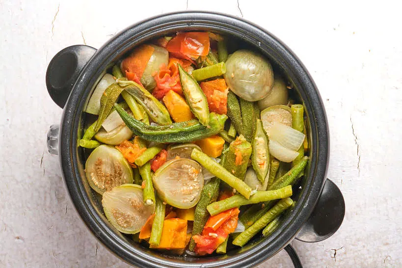 Pinakbet Vegetables Simmering by Authentic Food Quest