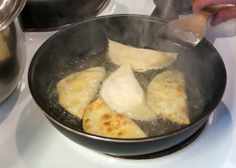 Frying Cretan Cheese Pie by Authentic Food Quest