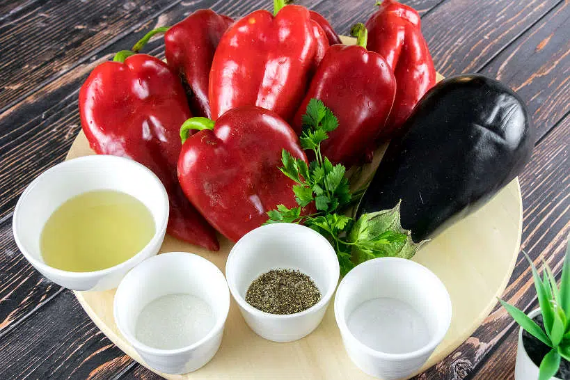 Ingredients for Ajvar Recipe by Authentic Food Quest