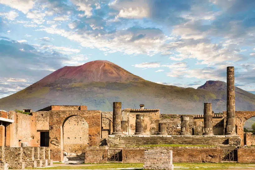 Pompeii and Vesuvio Italy Almafi Coast italian cooking vacations by Authentic Food Quest