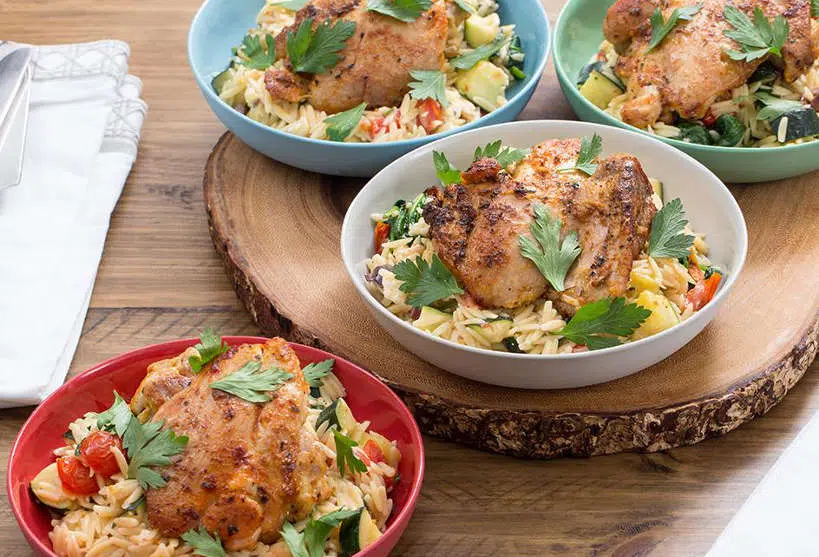Blue Apron Meal Kit Chicken with Mediterranean Salad by Authentic Food Quest