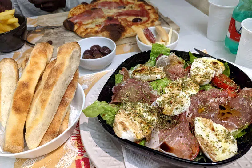 Caprese Salad at Pizza and Waffles Catania Sicily by Authentic Food Quest