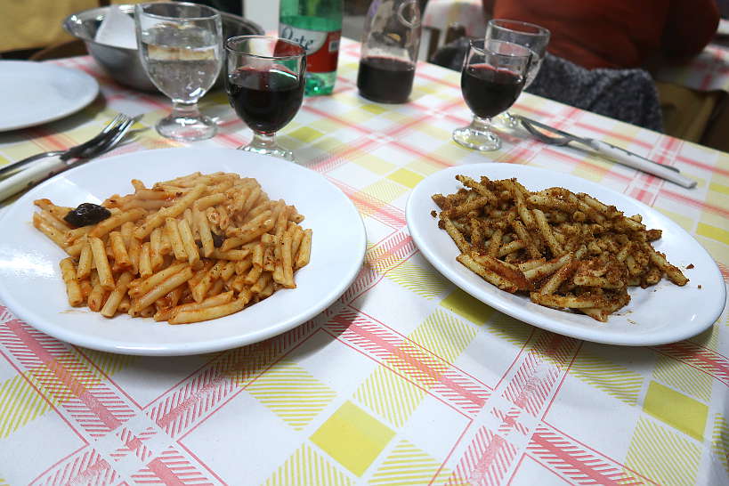 Pasta Plate at La Pigna Verde Catania Restaurant by Authentic Food Quest