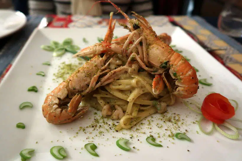 Prawns Pasta Trattoria Serafino1 Catania by Authentic Food Quest