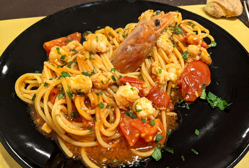 Shrimp Pasta at Trattoria Cucina Casalinga da Mimmo by Authentic Food Quest