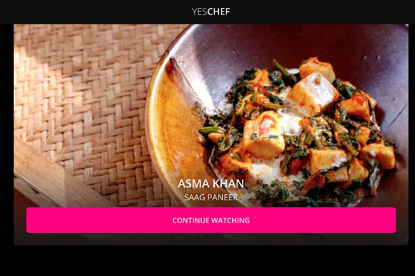 YesChef Home Screen by Authentic Food Quest