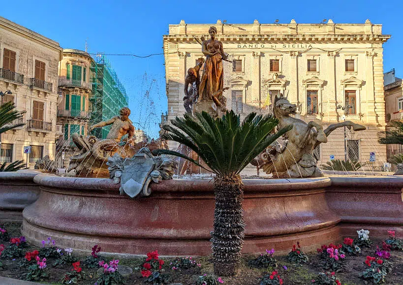 Fountain of Diana Syracusa Sicily by Authentic Food Quest