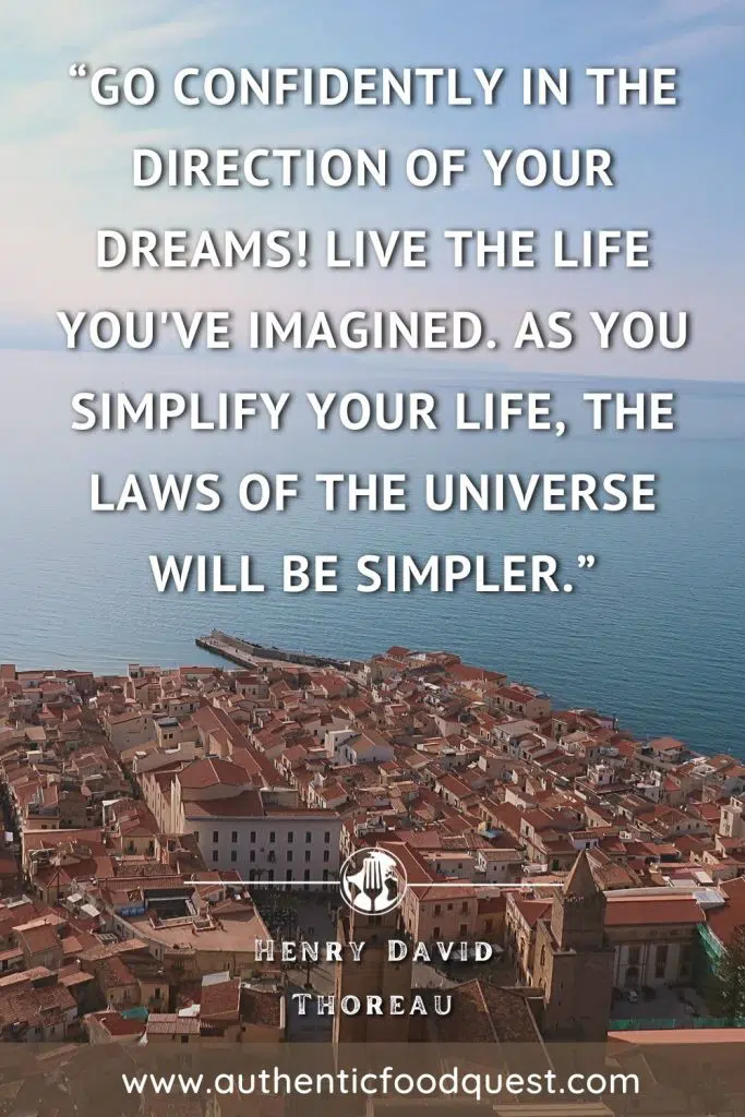 Travel Quote Thoreau by Authentic Food Quest
