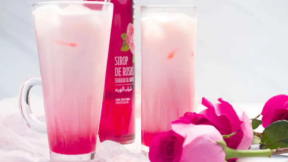 Iced Bandung Recipe: How To Make Singapore Rose Milk Syrup Drink