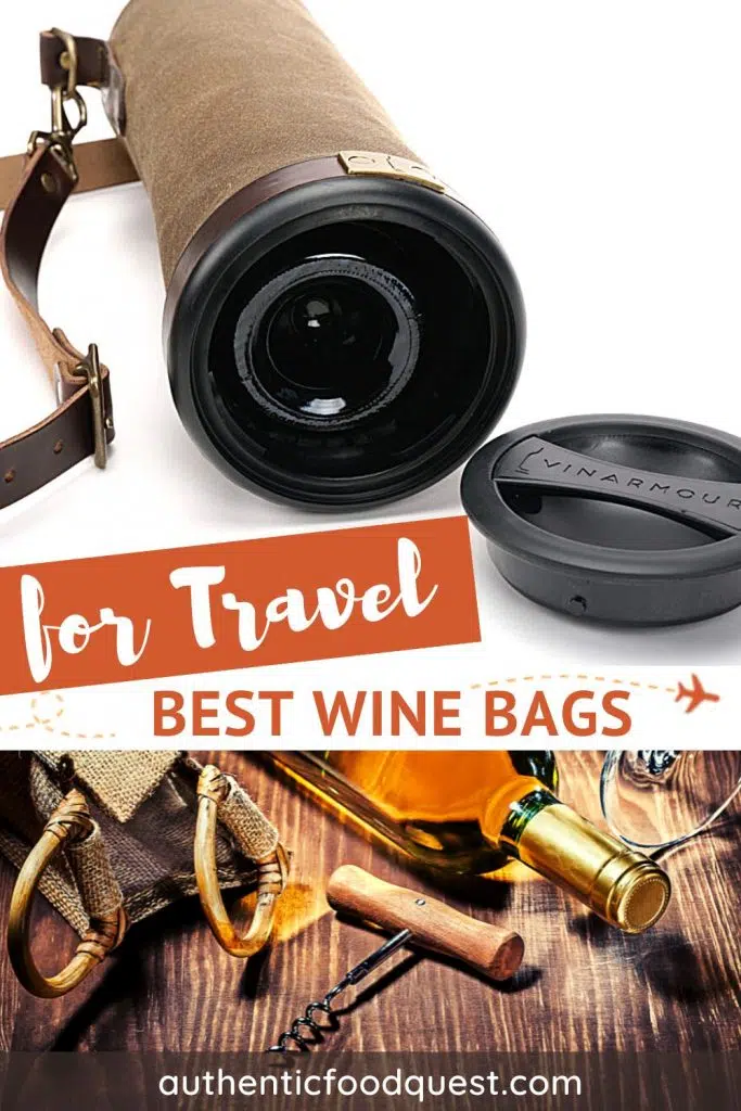 Pinterest Leather Wine Bag for Travel by Authentic Food Quest