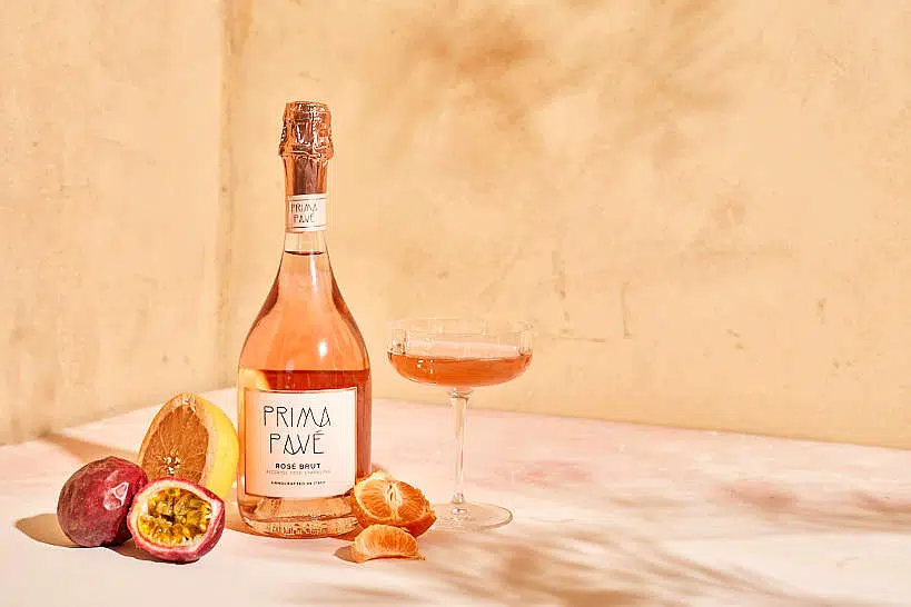 Prima Pave Alcohol Free Sparkling Rose Wines by Authentic Food Quest