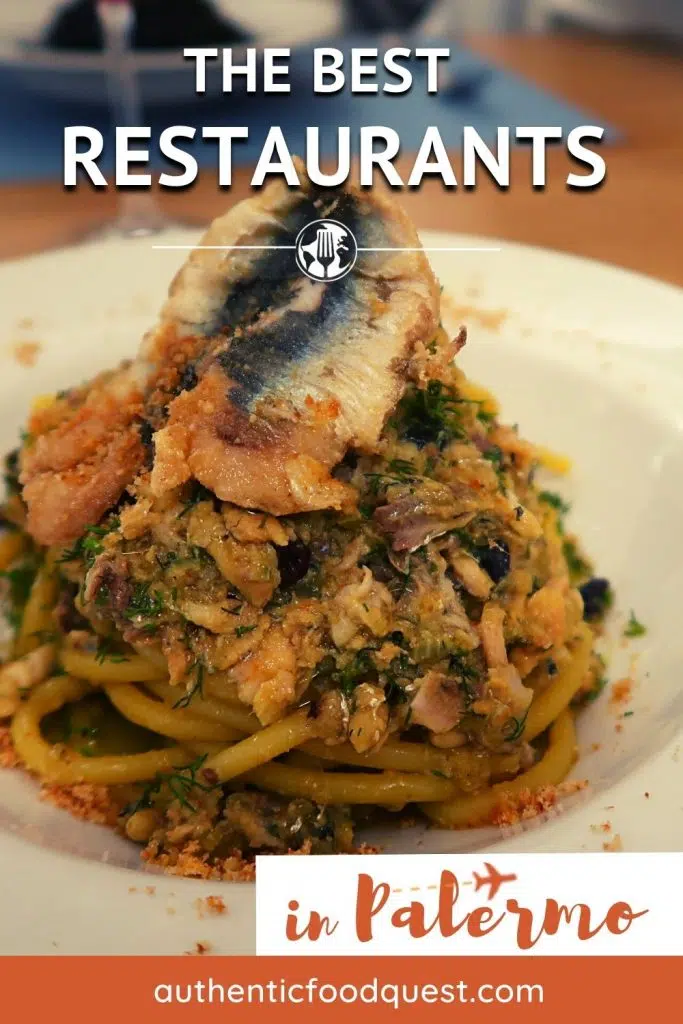 Pinterest Pasta dish at Restaurant Palermo by Authentic Food Quest