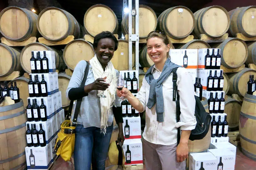 Rosemary and Claire at Finca Quara One of Cafayate Wineries by Authentic Food Quest