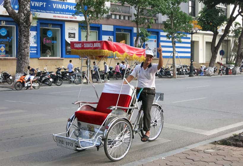 Cyclo Food Tour Hanoi Traditional Rickshaw by Authentic Food Quest
