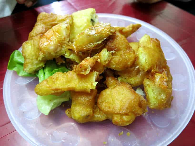 Fried Shrimps Plate Hanoi Street Food Tour by Authentic Food Quest
