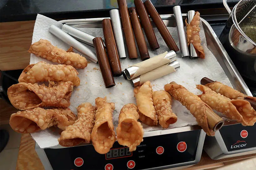 Preparing Shells Cannoli Siciliano by Authentic Food Quest