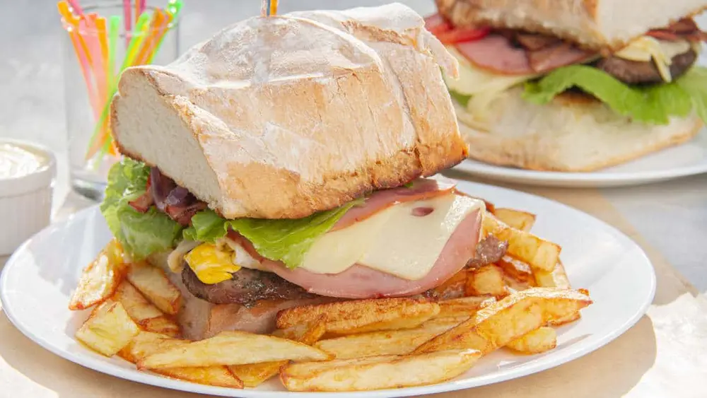 Chivito sandwich Uruguay national dish by AuthenticFoodQuest