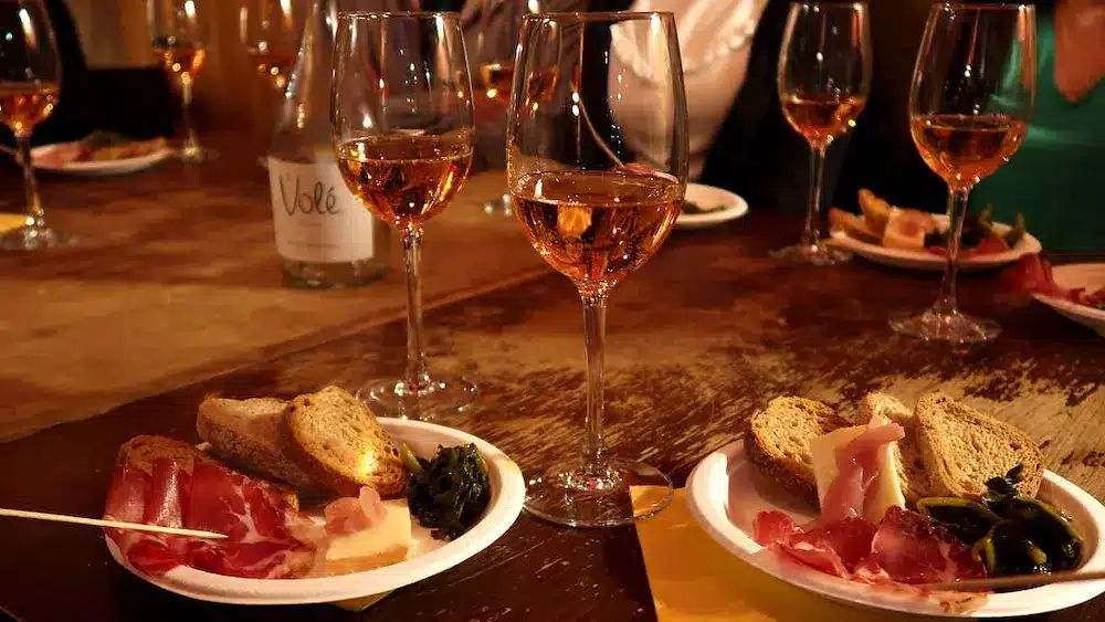 Wine and plate on Trastevere Food Tour Rome by AuthenticFoodQuest