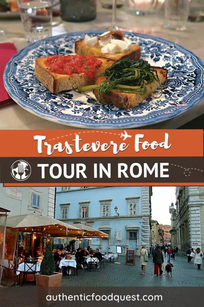 Pinterest Trastevere Food Tour by Authentic Food Quest