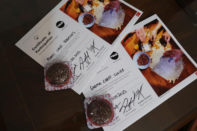 Certificate Turkish Cooking Class by Authentic Food Quest