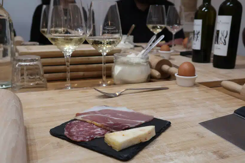 Wine Appetizers Rome Pasta Making Class by Authentic Food Quest