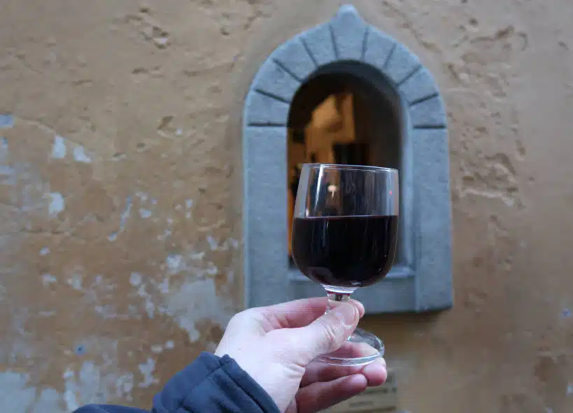 Glass of wine Wine Windows Florence by Authentic Food Quest