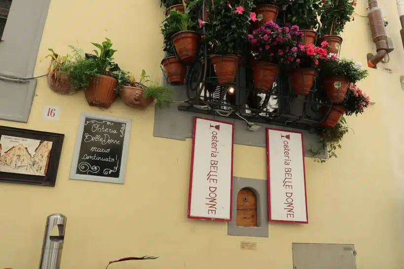 Osteria Belle Donne Wine Window Florence by Authentic Food Quest