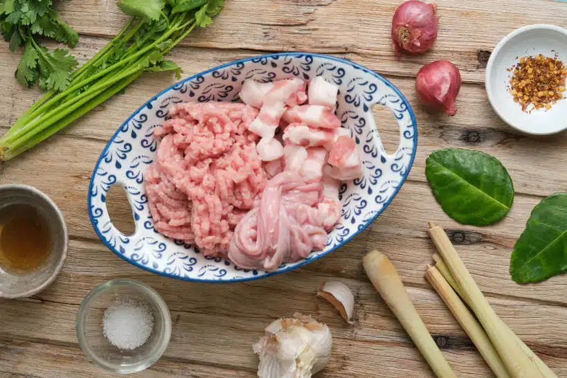 Ingredients Thai Sausage by Authentic Food Quest