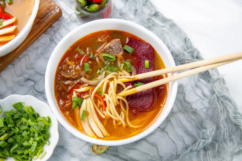 Spicy Soup Bun Bo Hue by Authentic Food Quest