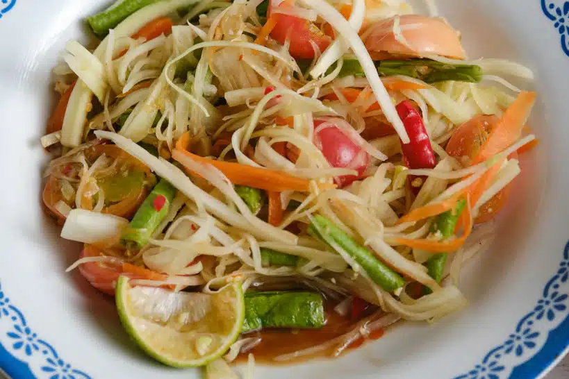 Tam Mak Hoong Laotian Papaya Salad by Authentic Food Quest