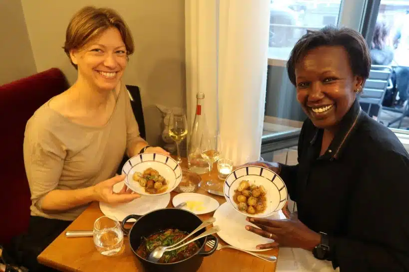 Claire and Rosemary at Belhara Paris by Authentic Food Quest
