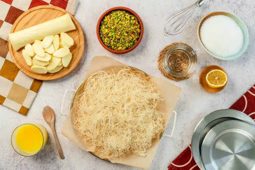 Ingredients Kunefe Recipe by Authentic Food Quest