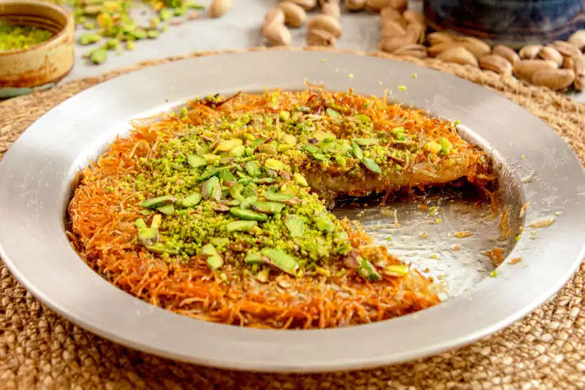 Kunefe Plate Knafeh Recipe by Authentic Food Quest