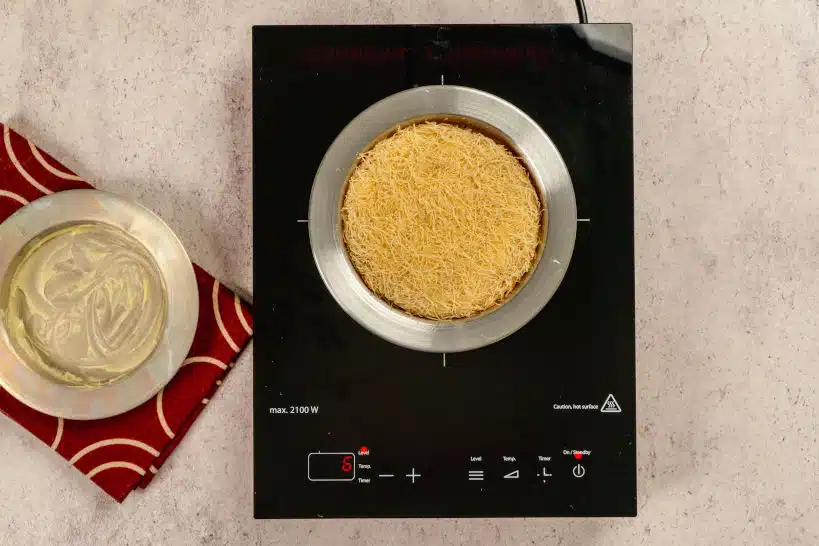 Making Kunefe Knafeh Recipe by Authentic Food Quest
