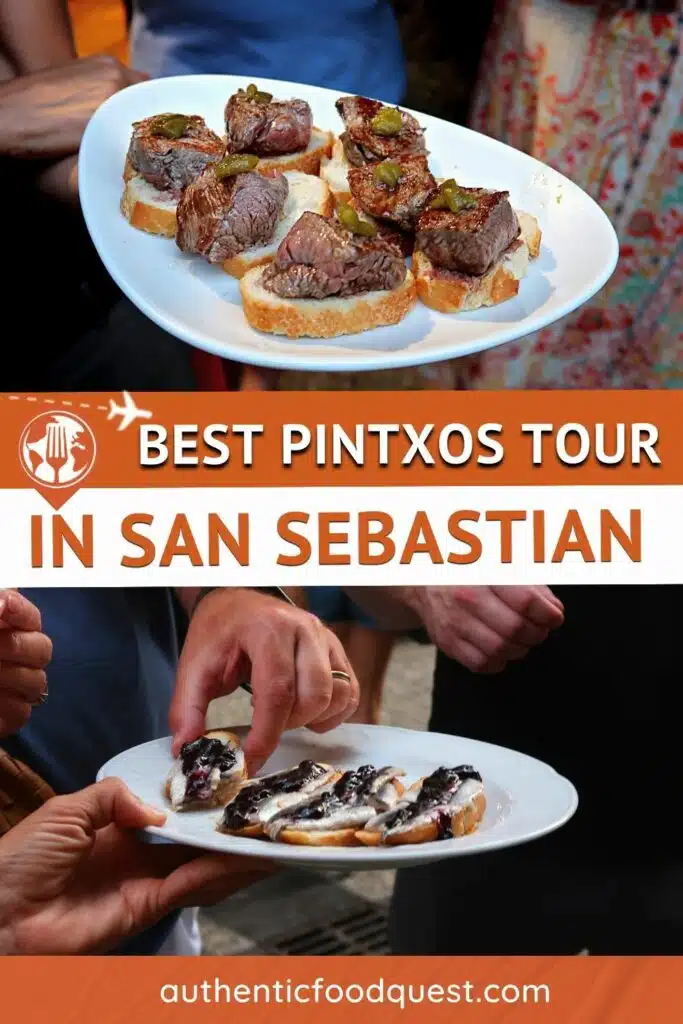 Pinterest Pintxos Tour San Sebastian by Authentic Food Quest