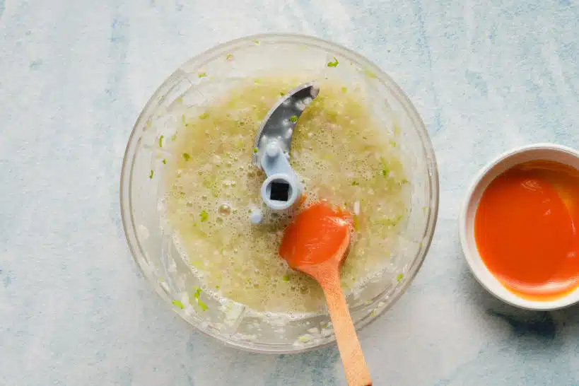 Blending Leche de Tigre Salmon Sashimi Recipe by Authentic Food Quest