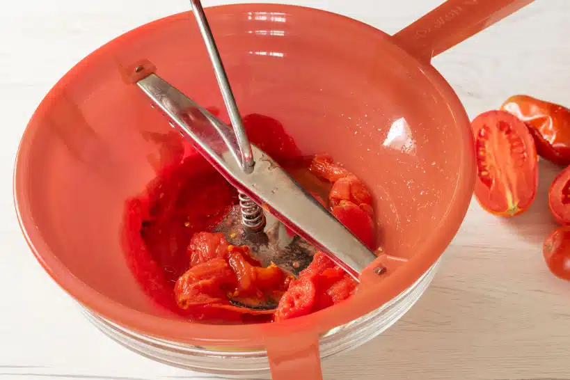 Grinding Tomatoes Neapolitan Pizza Sauce by Authentic Food Quest