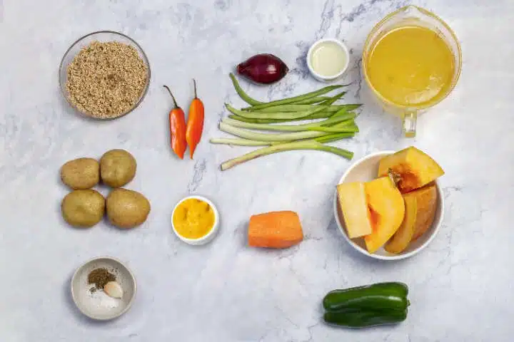 Ingredients for Peruvian Quinoa Soup by Authentic Food Quest