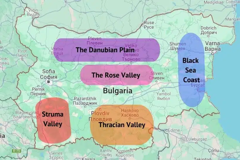 Map Of Bulgaria Wine Regions by Authentic Food Quest