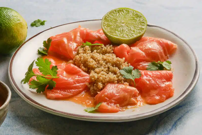 Tiradito Salmon Sashimi by Authentic Food Quest