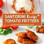 Pinterest Greek Tomato Fritters by Authentic Food Quest