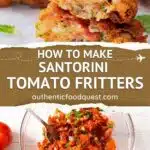 Pinterest Tomatokeftedes Santorini Tomato Fritters by Authentic Food Quest